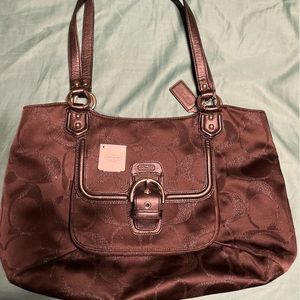Signature Coach Metallic C shoulder handbag